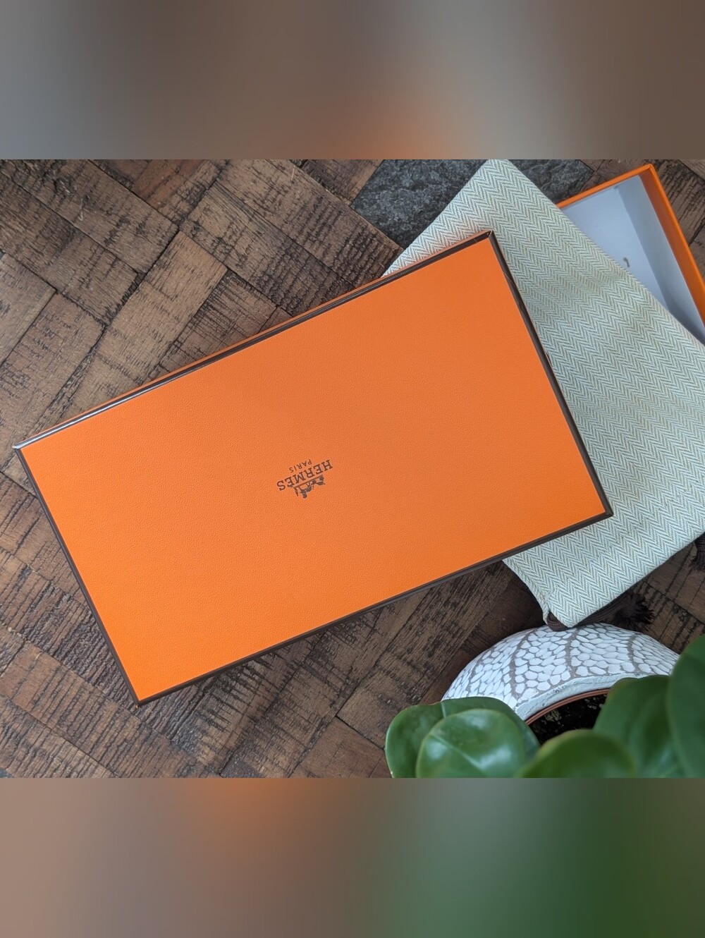 Hermes Original Box And Drawstring Dust Bag